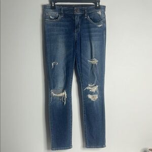 Classic Blue Distressed Women's Jeans
